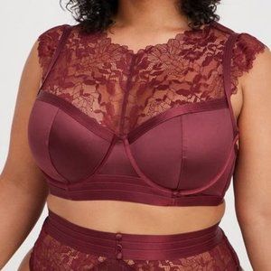 Torrid Satin And Lace High Neck Bra Top Size 3